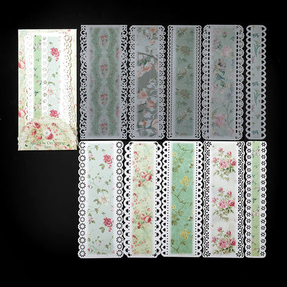 Colored lace ledger Scrapbook paper