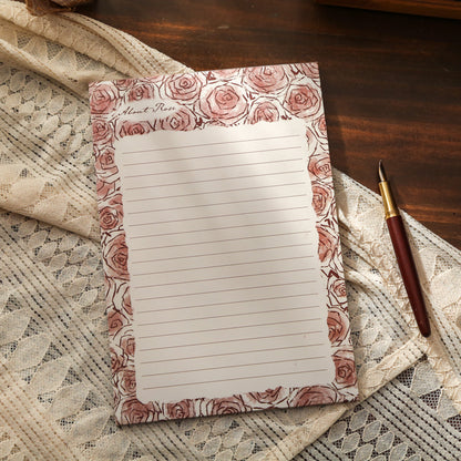 Vintage Rose Flower memo pad