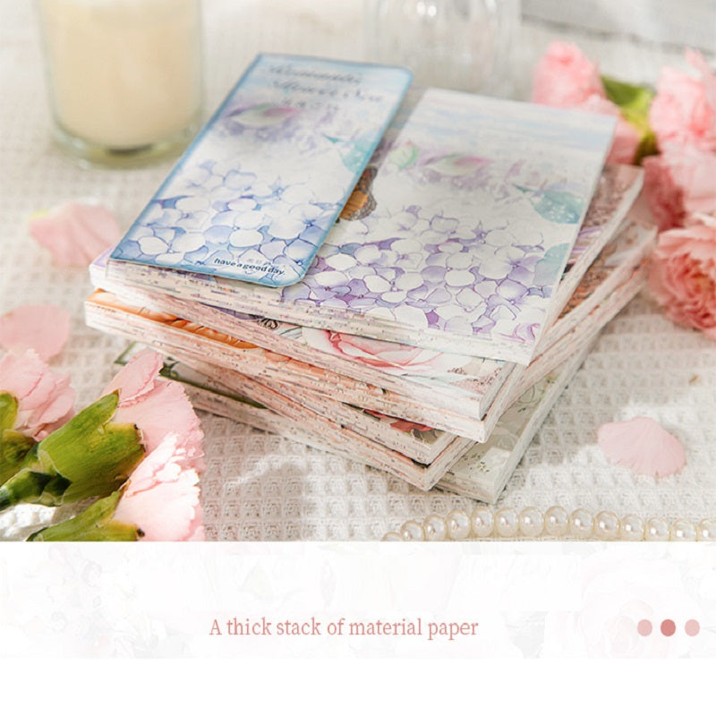 Romantic Flower Sea scrapbook with paper