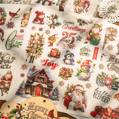 3PcsVintageChristmas-Rub-OnsStickers