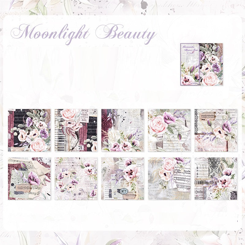 Romantic Flower Sea scrapbook with paper