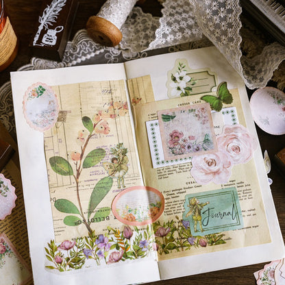 Vintage floral stickers