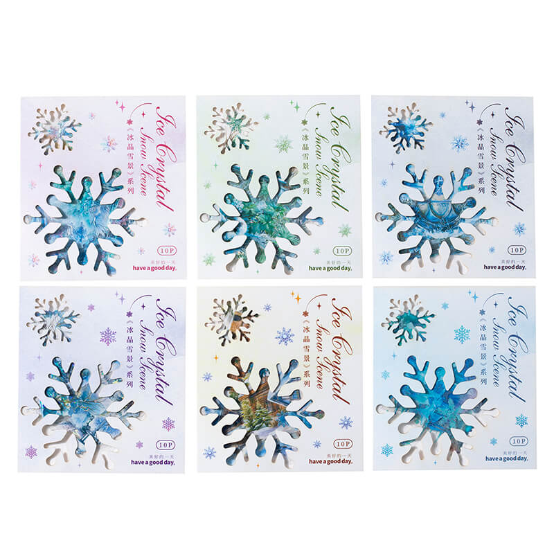 Ice Crystal Snow Stickers