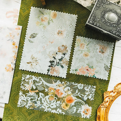 Vintage printed lace paper