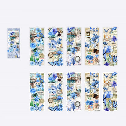 Vintage Flower Butterfly Sticker