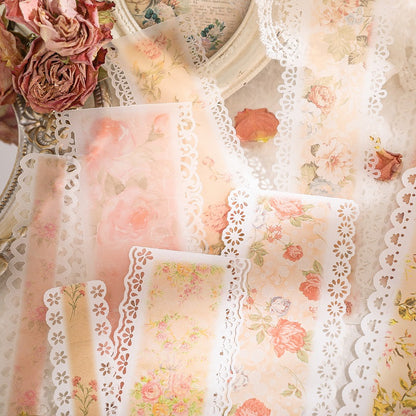 Colored lace ledger Scrapbook paper