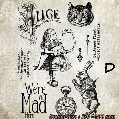 Alice themed stamp