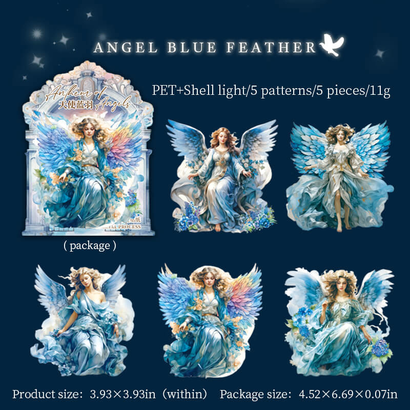     AngelBlueFeather-Stickers