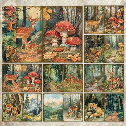 Animal Forest DIY Scrapbook Paper