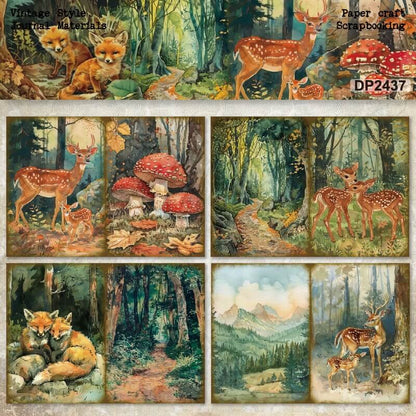 Animal Forest DIY Scrapbook Paper