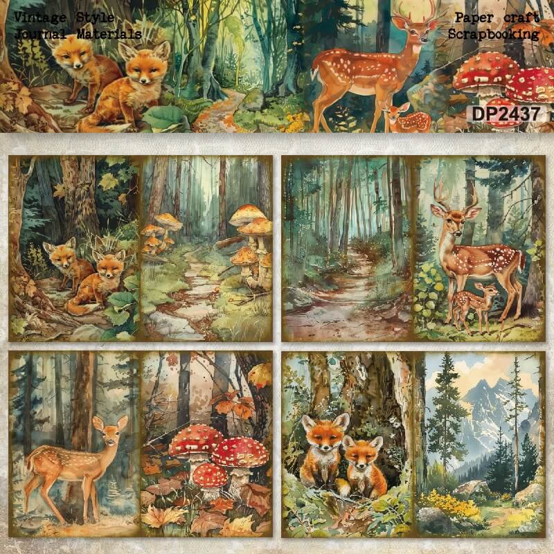 Animal Forest DIY Scrapbook Paper