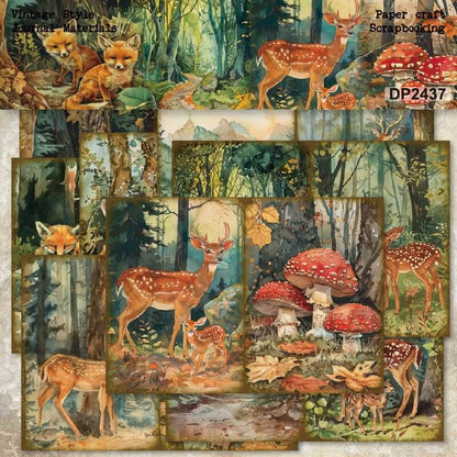 Animal Forest DIY Scrapbook Paper