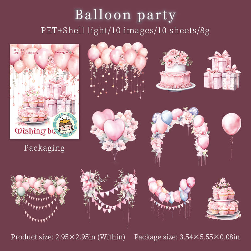 Wishing balloon stickers