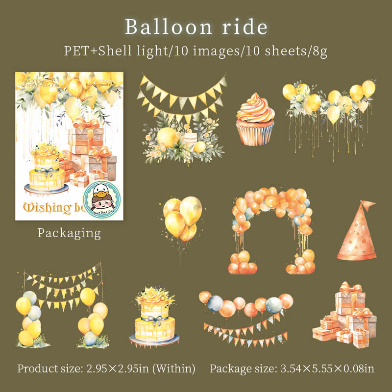 Wishing balloon stickers