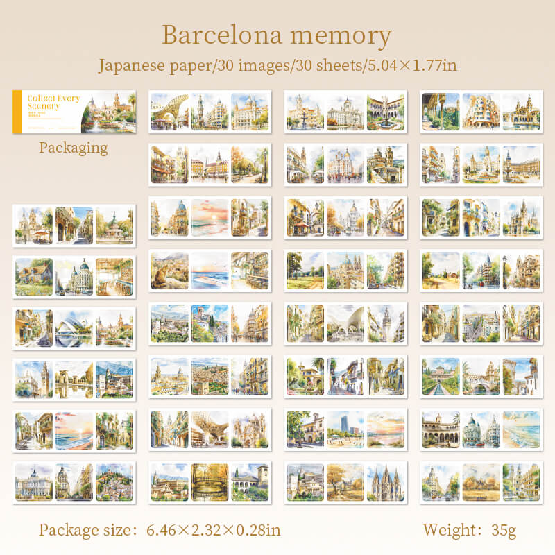 Barcelonamemory-sticker-scrapbooking