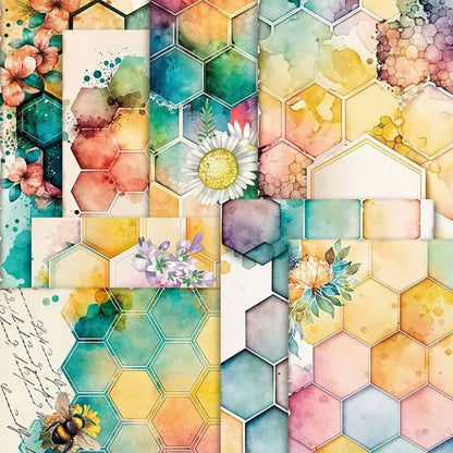 Beehive scrapbook paper