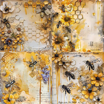 BeesandSunflowers-Paper-Scrapbooking-2