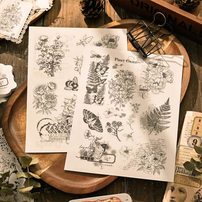 BlackandWhiteGarden-Rub-OnStickers-Scrapbooking-1