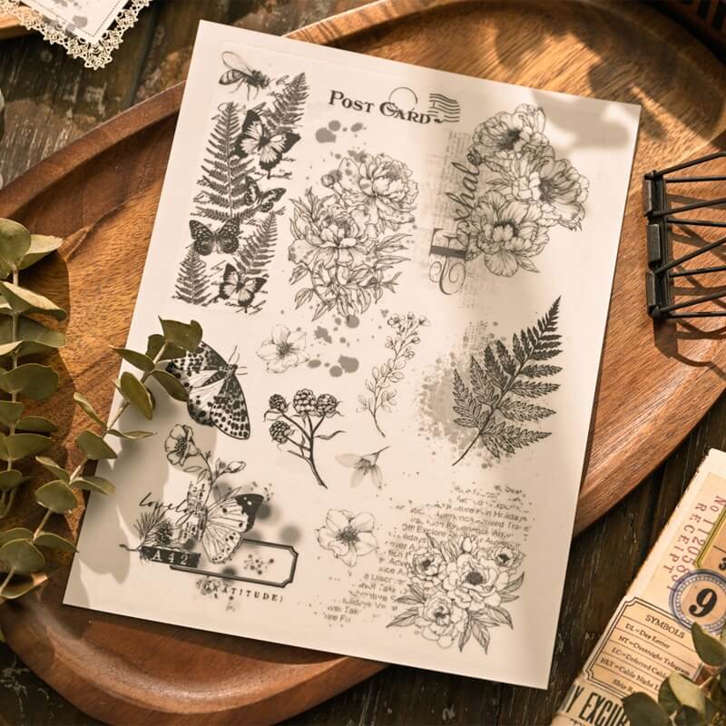 BlackandWhiteGarden-Rub-OnStickers-Scrapbooking-2