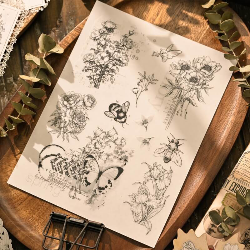 BlackandWhiteGarden-Rub-OnStickers-Scrapbooking