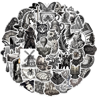 BlackandWhiteWorld-Stickers-junkjournal-1