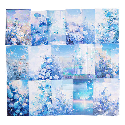 BlueFlowers-MaterialPaper-Scrapbooking