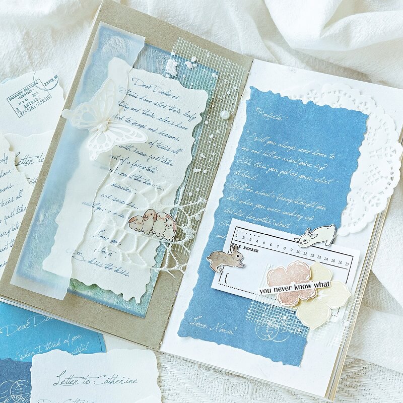 BlueLetterhead-Paper-Scrapbook