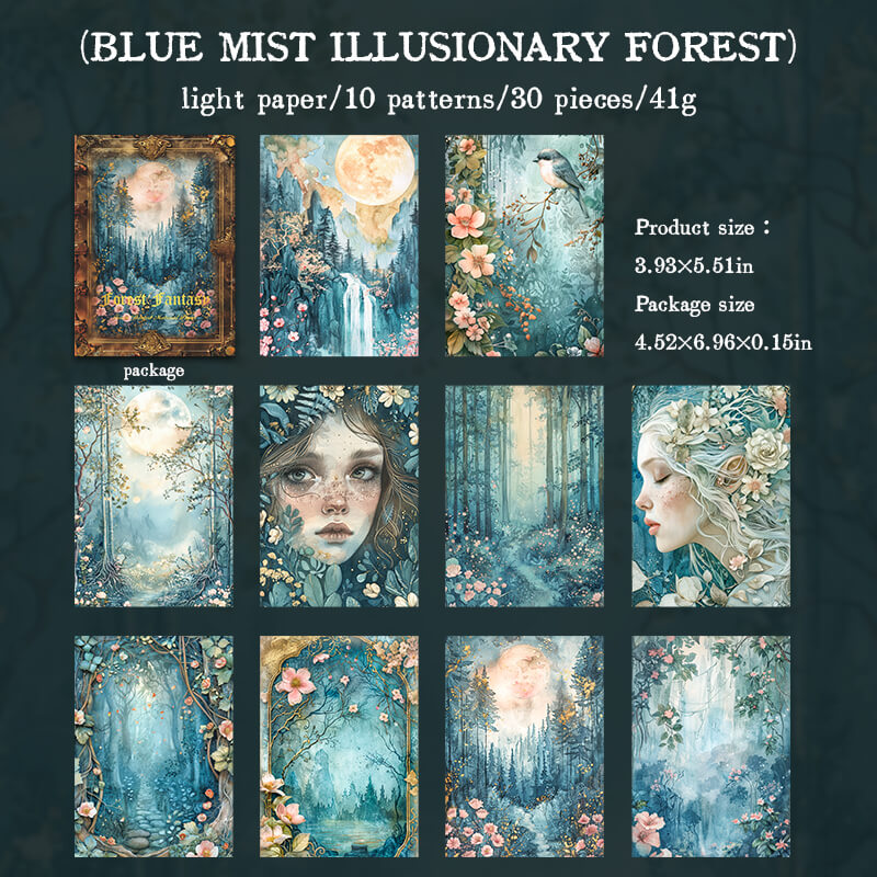 BlueMistFantasyForest-Paper-Scrapbooking