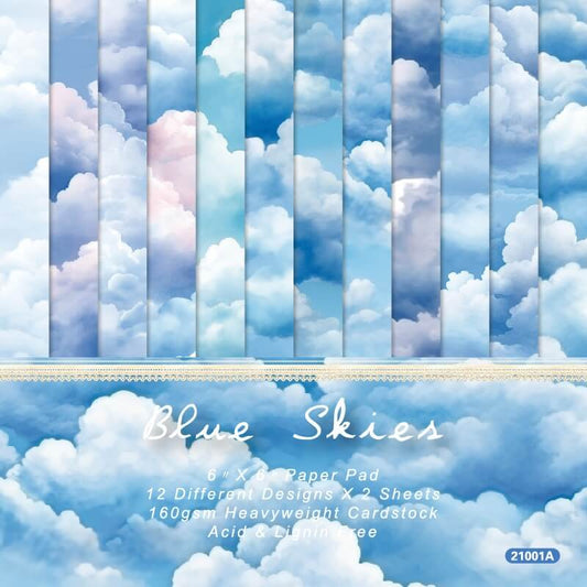 Blue Sky DIY Scrapbook Paper