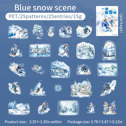 BlueSnowScene-Stickers-Scrapbooking