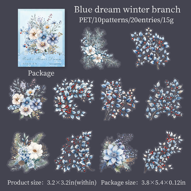 Bluedreamwinterbranch-Stickers-Scrapbooking