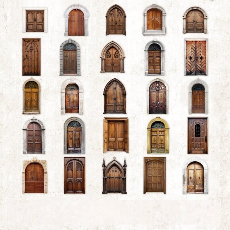 Door and Window Collage Cards