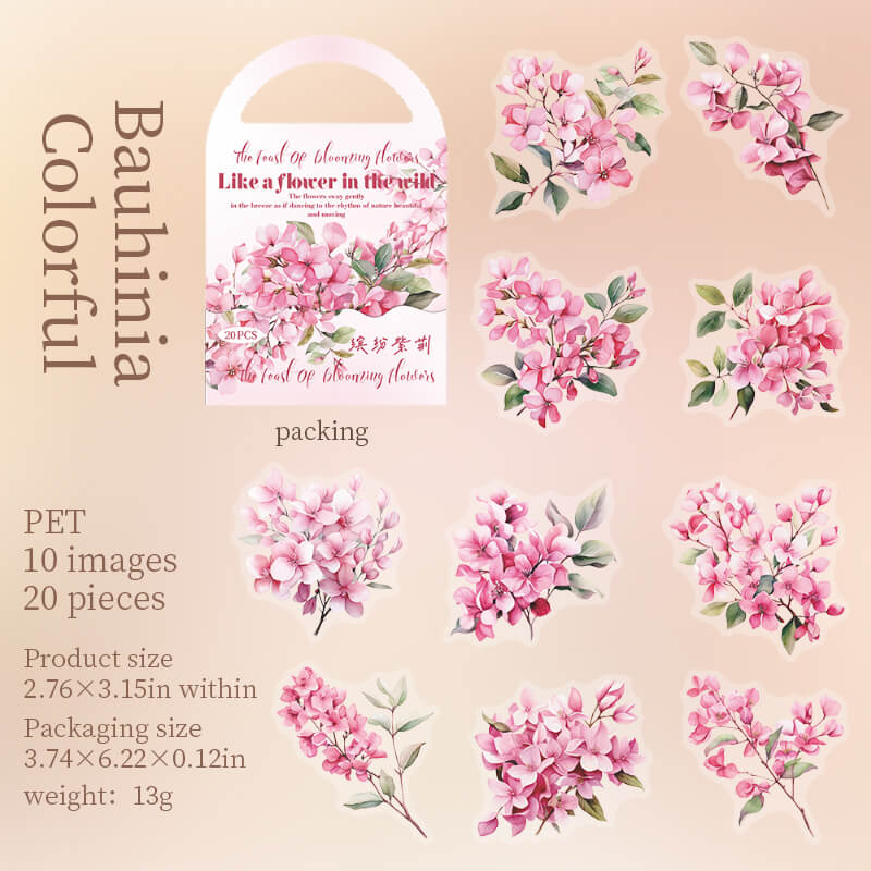 ColorfulBauhinia-Stickers-Scrapbooking