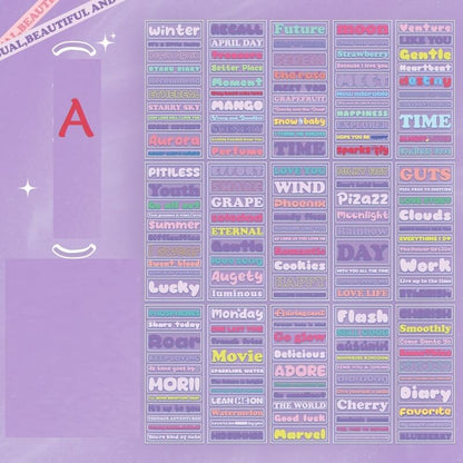 ColorfulEnglishWords-Stickers-Scrapbooking-A