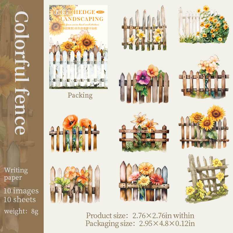 ColorfulFence-HardCardStickers-Scrapbooking