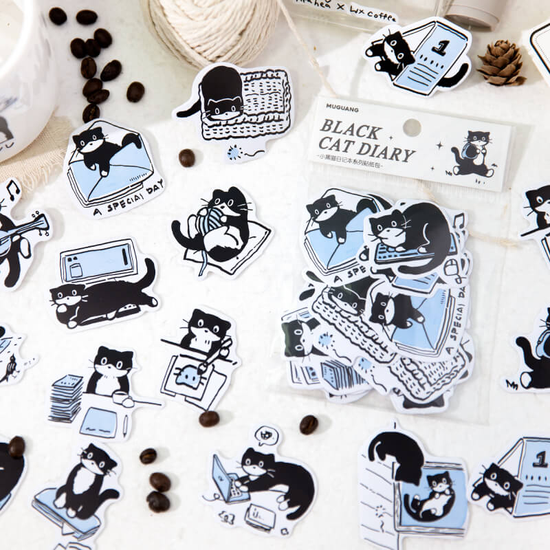 CuteBlackCat-Stickers-Scrapbooking-1