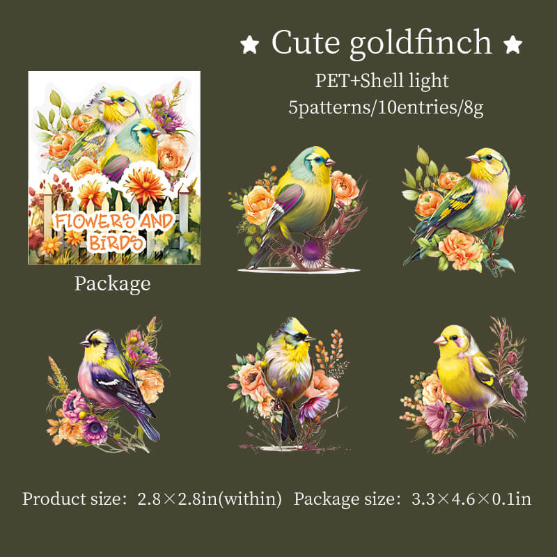 Cutegoldfinch-sticker-scrapbook