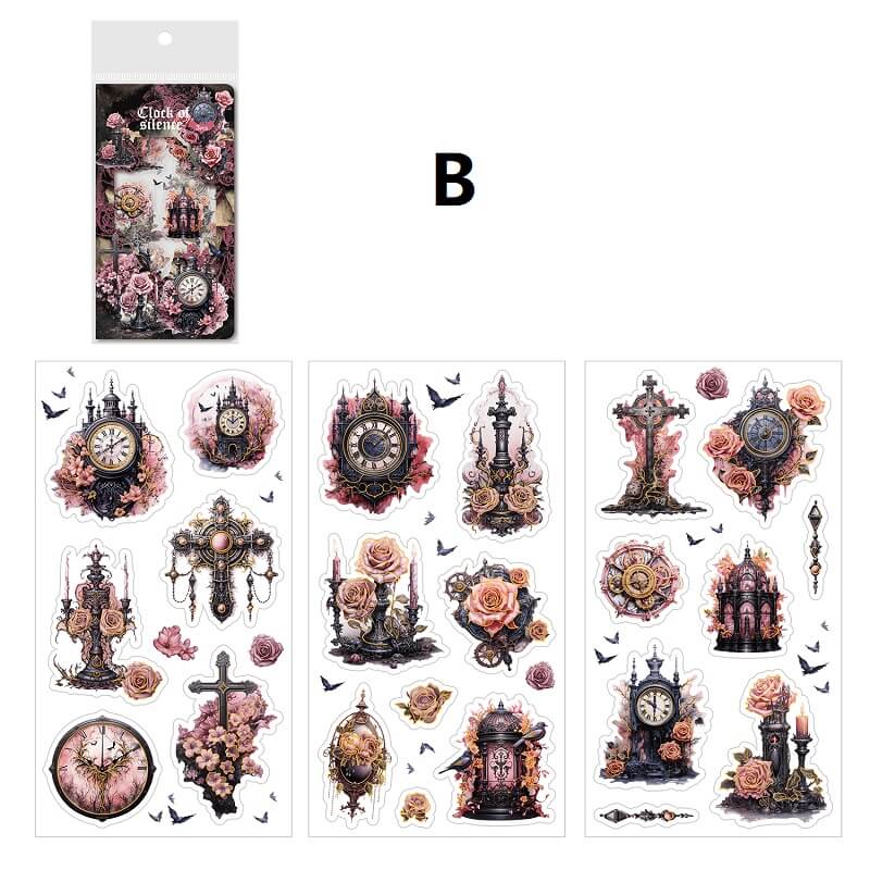 Gothic Style Flower Stickers