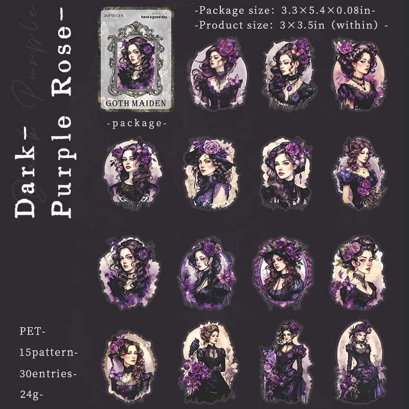 DarkPurpleRose-sticker
