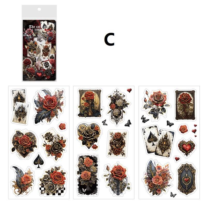 Gothic Style Flower Stickers