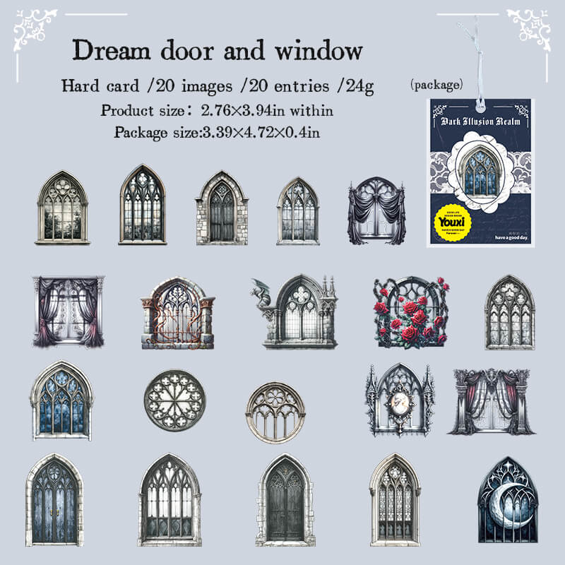 DreamDoorandWindow-HardCardStickers-Scrapbooking