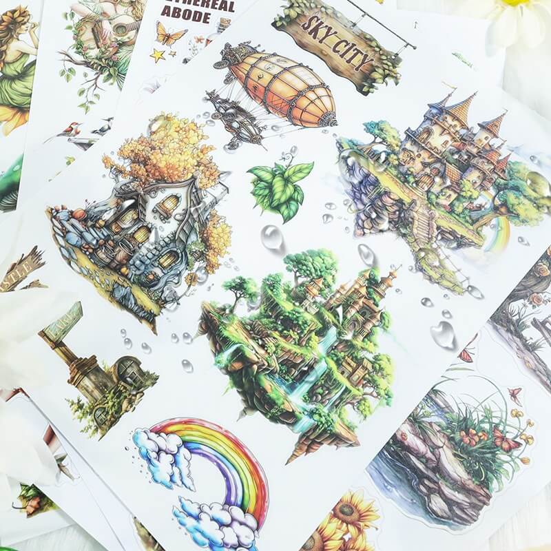 Fantasy world sticker book