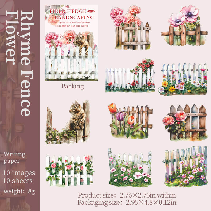 FlowerRhythmFence-HardCardStickers-Scrapbooking