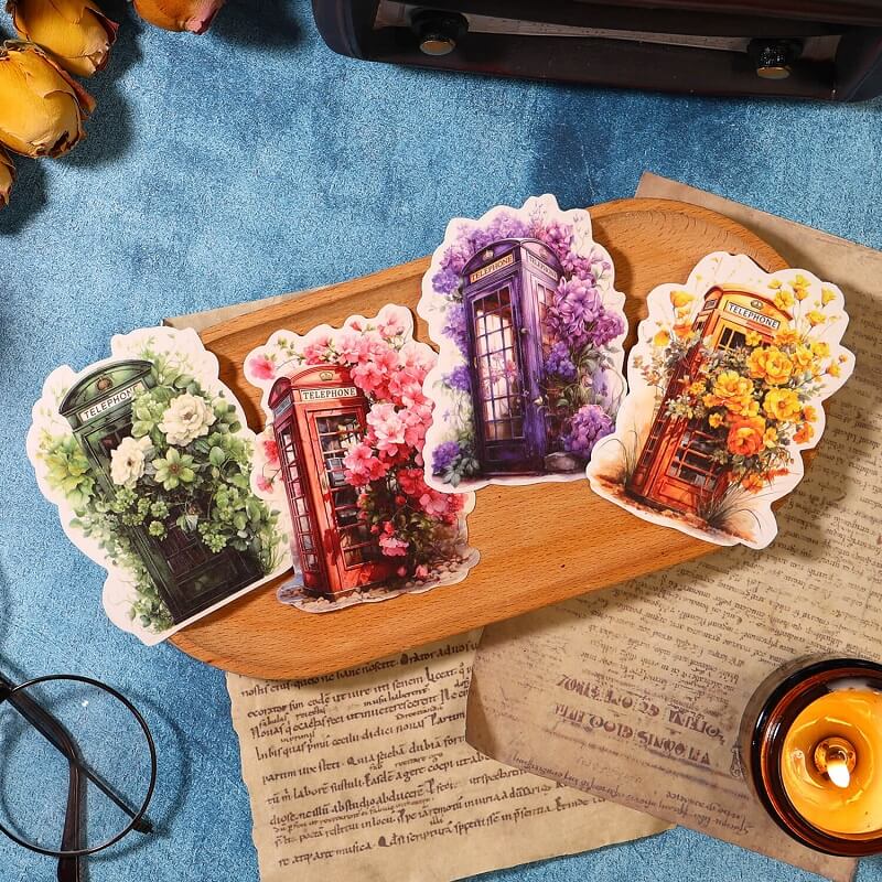 Flower Season Phone Booth Stickers