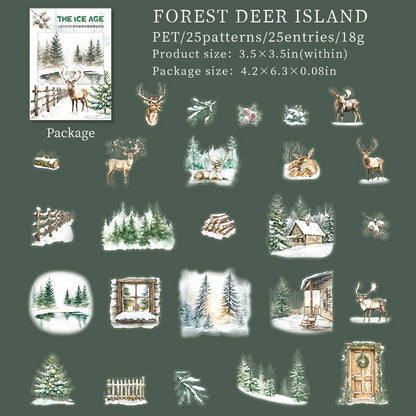 ForestDeerIsland-Stickers-Scrapbooking