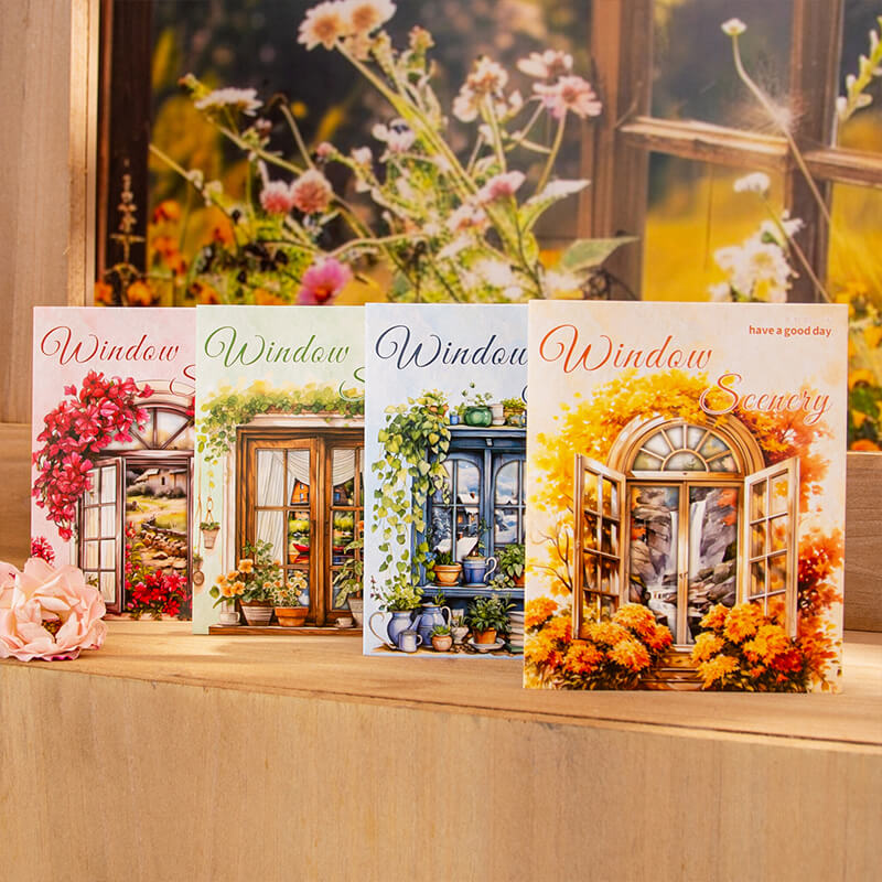 FourSeasonsWindowScene-Stickers-Scrapbooking