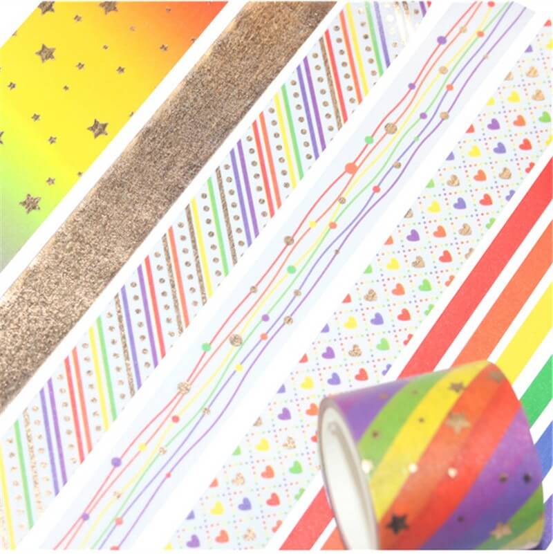 GoldFoilRainbow-Tape-Scrapbooking