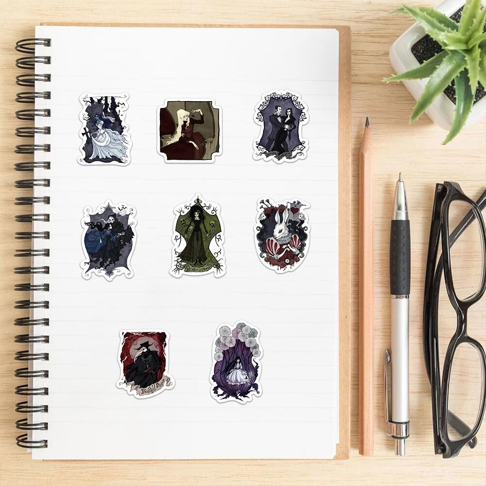53 pcs Gothic Witch Stickers