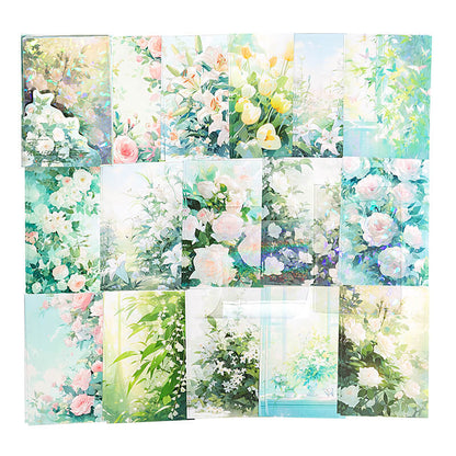 GreenFlowers-MaterialPaper-Scrapbooking