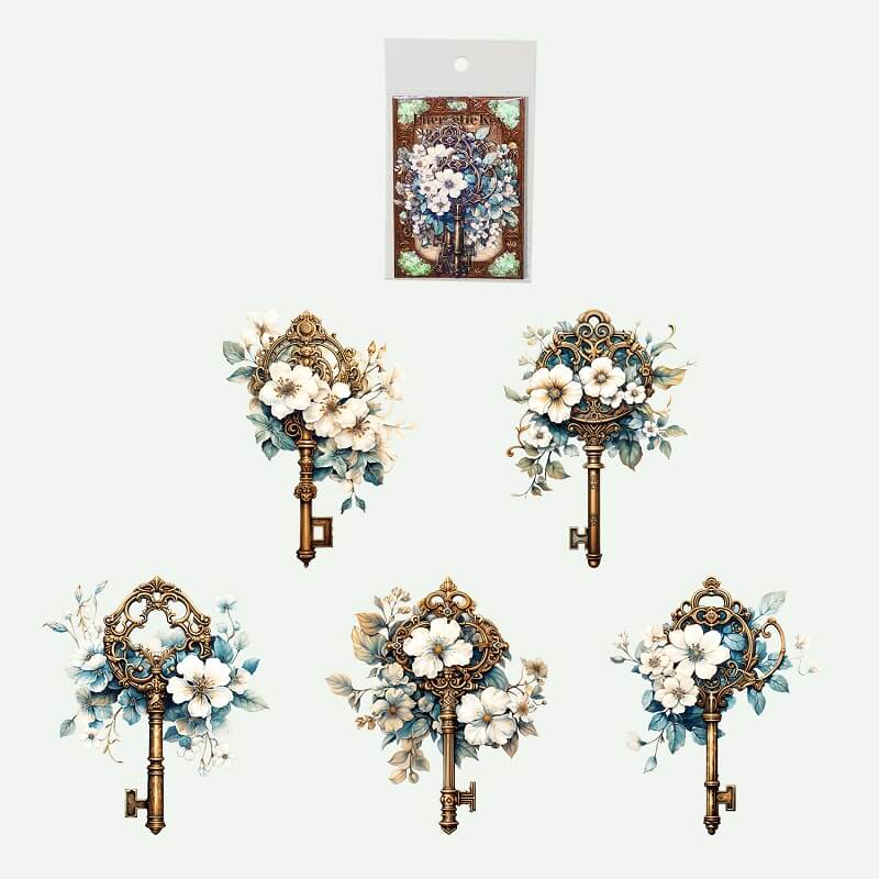 Flowers and Secret Key Stickers